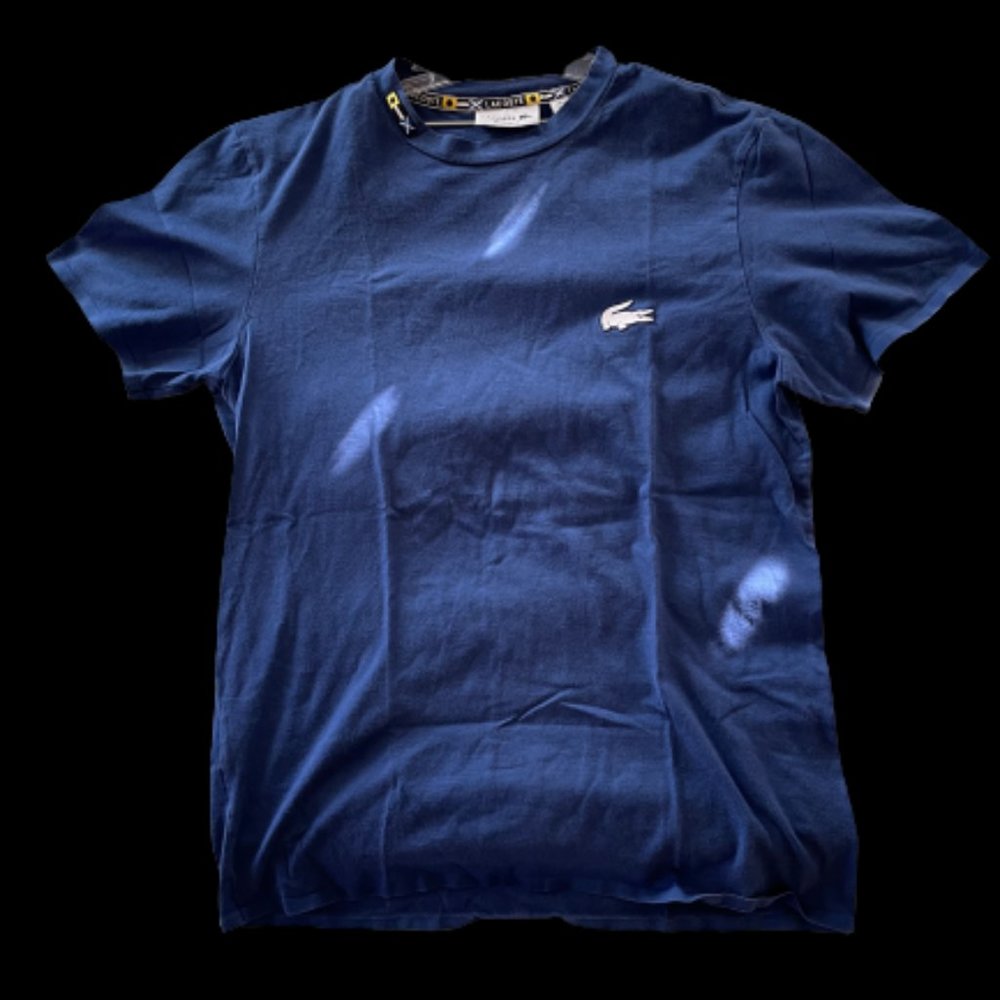Dark Blue Lacoste Men's Cotton T-Shirt